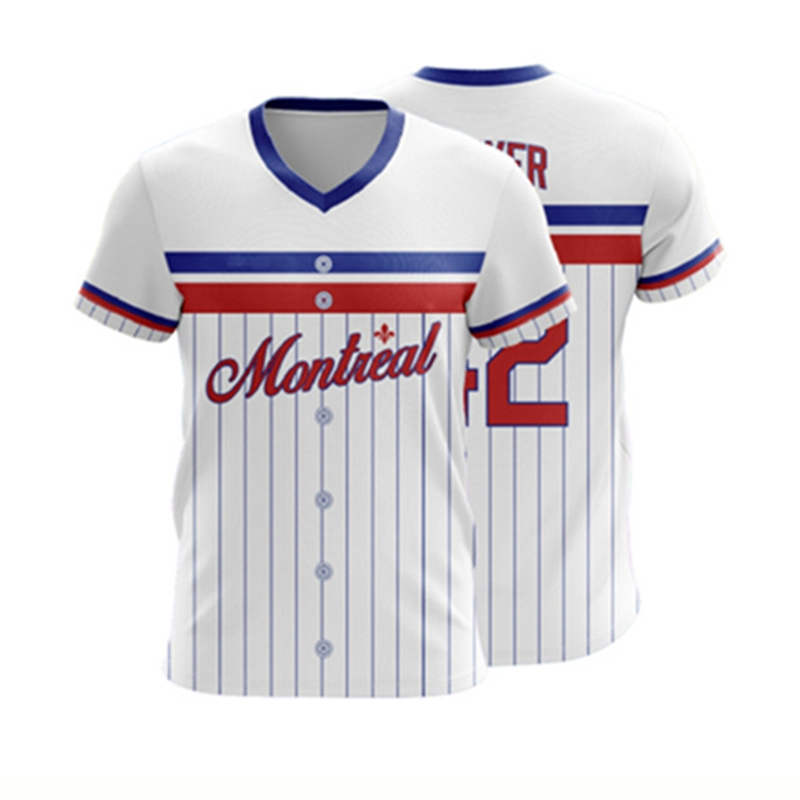Diseño Casual de Estilo Strett Patrón Personalizado Alto Rendimiento 100% Jerseys de Béisbol Sublimados de Poliéster