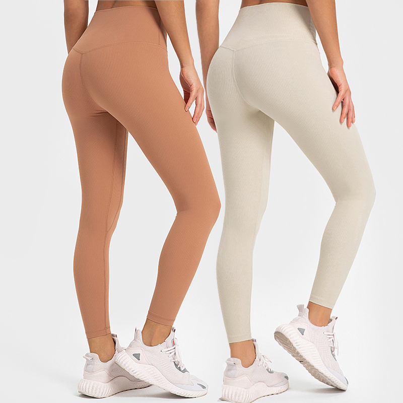 Leggings de yoga de alta calidad con sensación suave, ribeteados, cóncavos y convexos, mallas deportivas para mujeres, ideales para entrenamientos y carreras