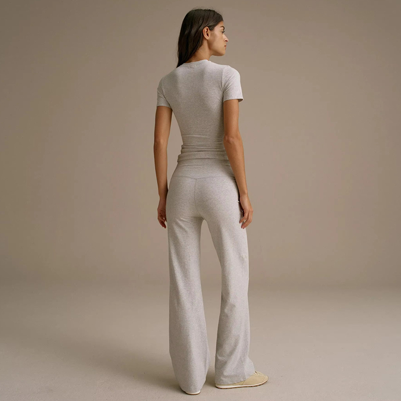 Pantalones de yoga de mujer con cintura alta elástica, control de abdomen, de secado rápido 4-Way