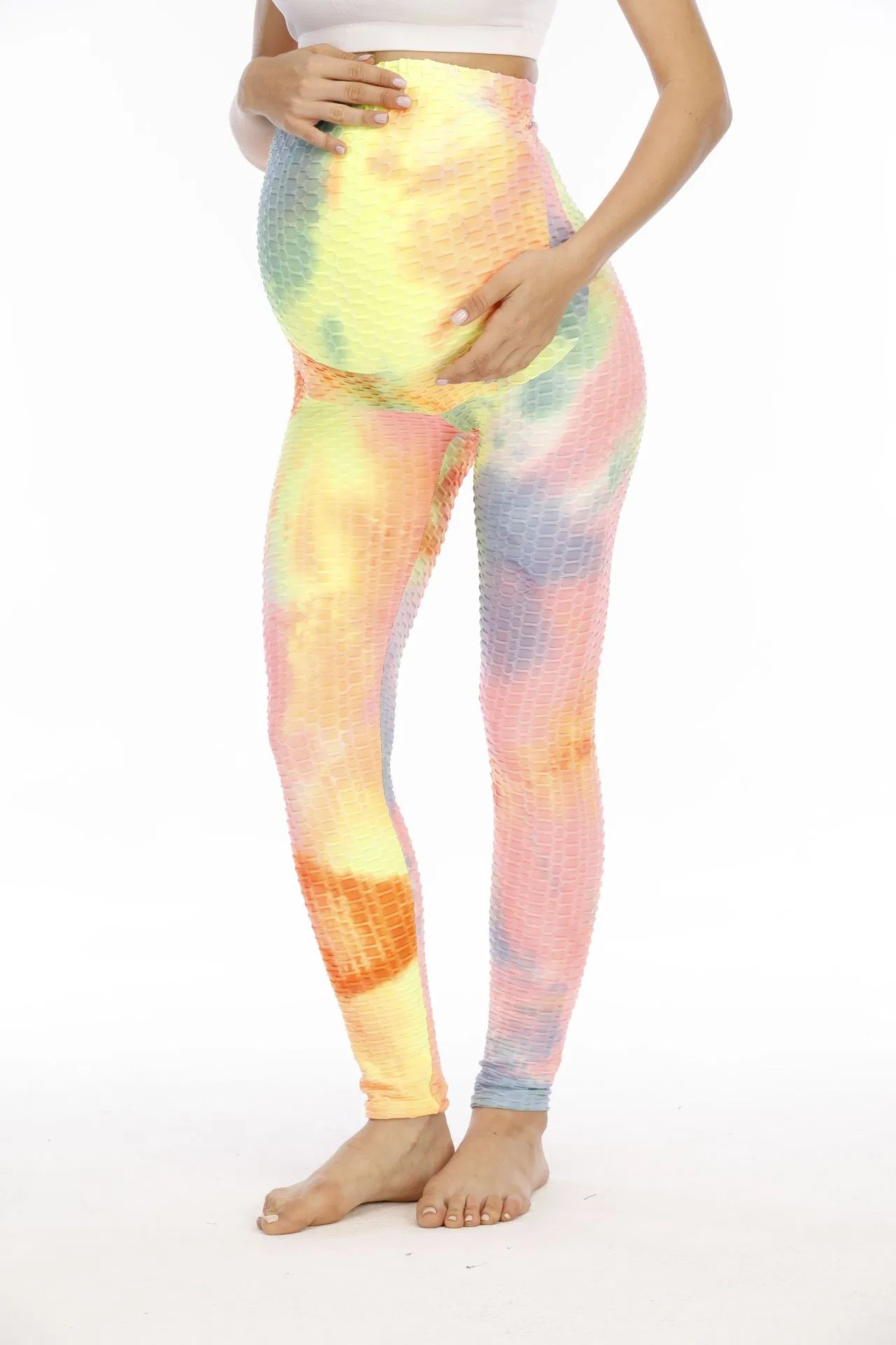Pantalones de maternidad para yoga con soporte atlético para el vientre durante el embarazo