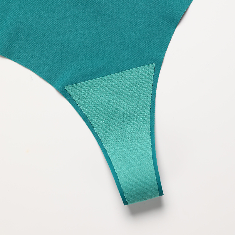Pantalones T de mujer sexy de talla grande europeos y americanos, hoja de seda helada, sin costuras, con anillo de metal, ropa de yoga deportiva, tanga de algodón