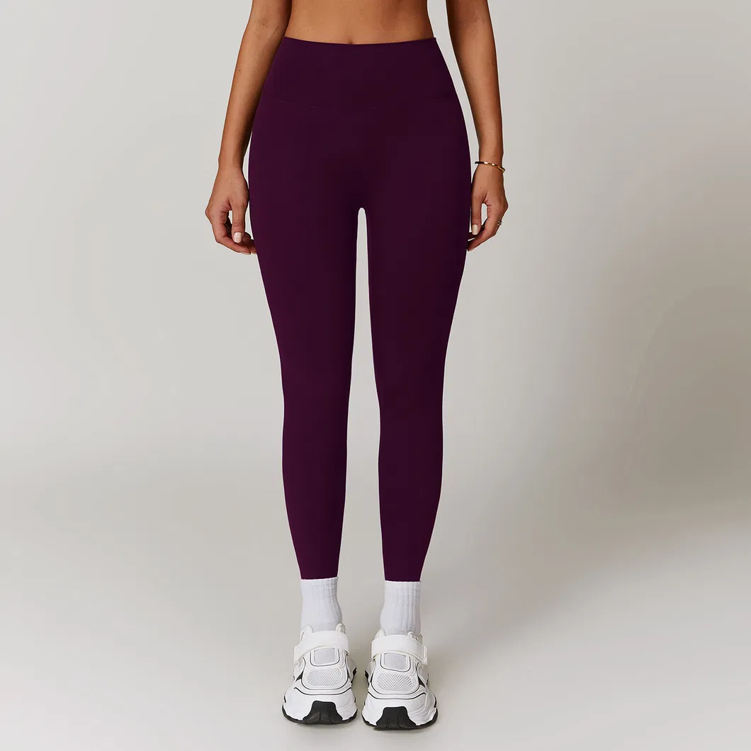 Pantalones de yoga de secado rápido, cepillados, control de abdomen, levantamiento de glúteos, pantalones de fitness de cintura alta