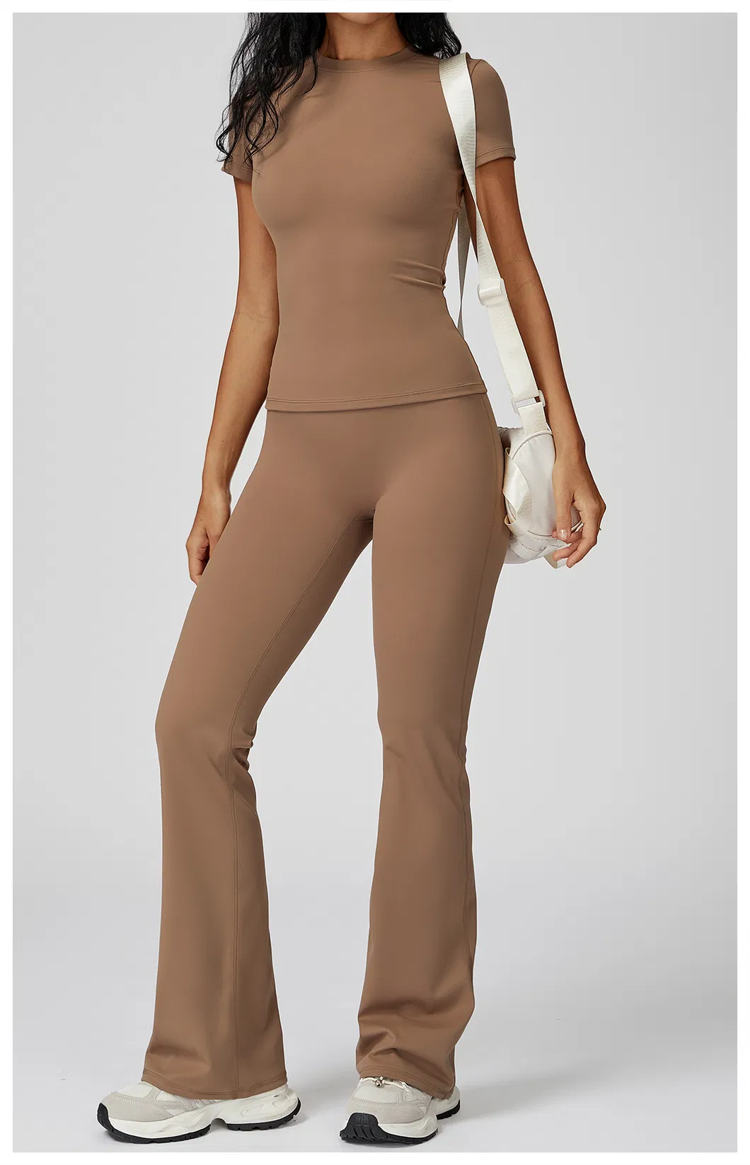 Leggings de felpa con forro, pantalones de yoga de cintura alta, ropa para mujeres, moda fitness, pantalones acampanados, ropa personalizada para correr