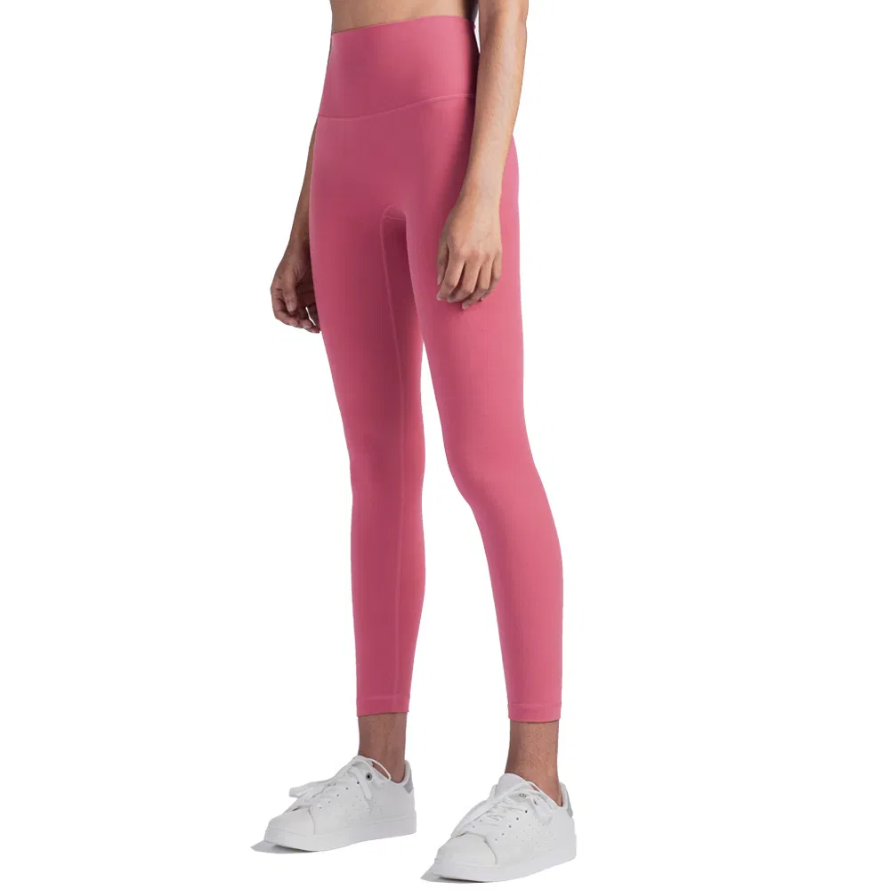 Mallas de gimnasio deportivas de nylon con cintura alta de color personalizado para mujeres