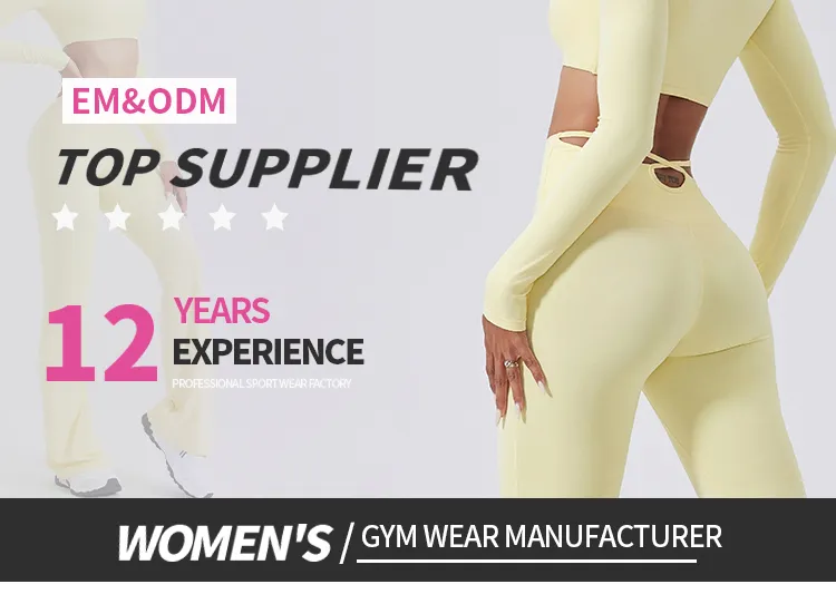 Pantalones de yoga acampanados para mujer