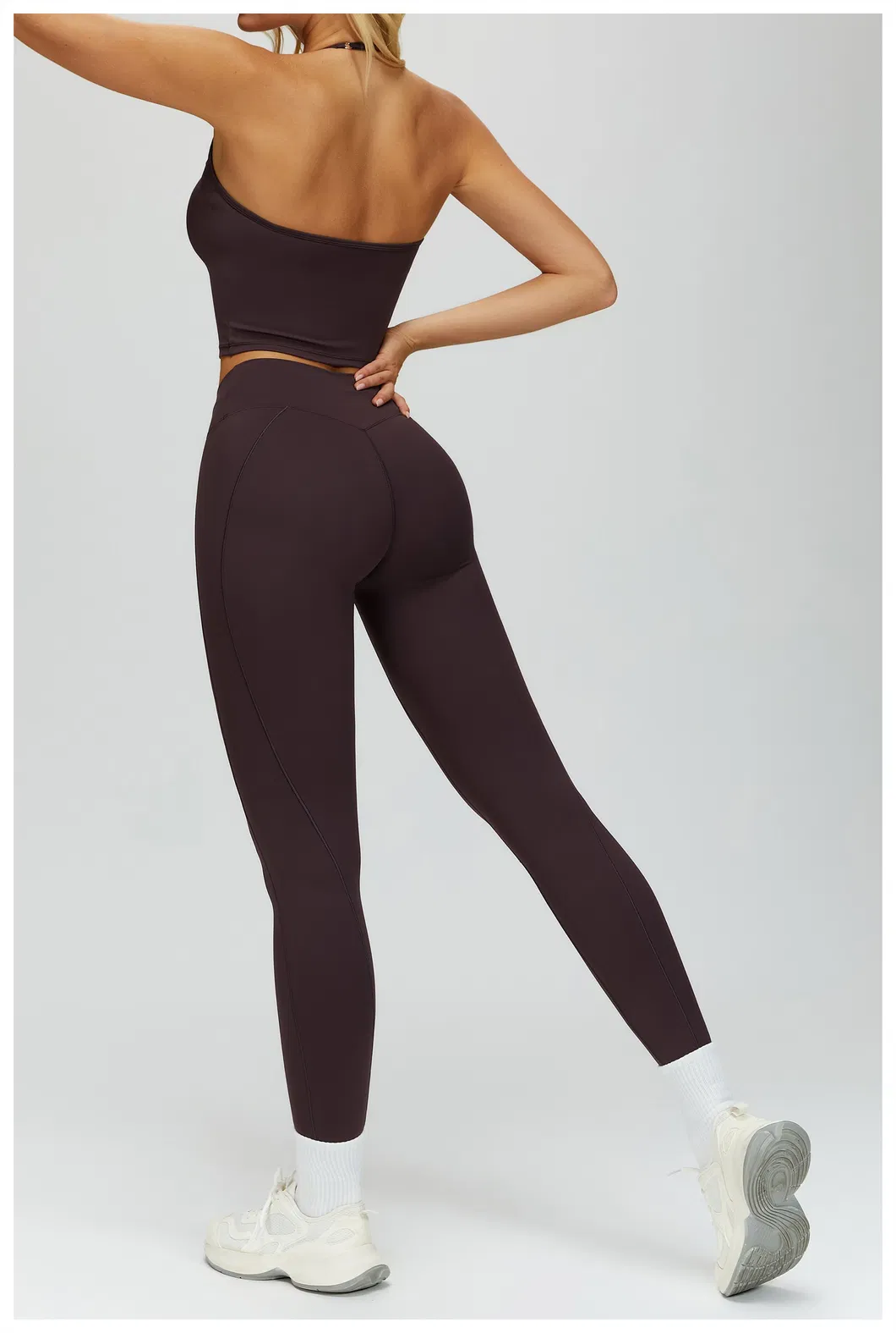 Mallas deportivas elásticas, esencial de moda para la ropa de fitness de mujeres modernas