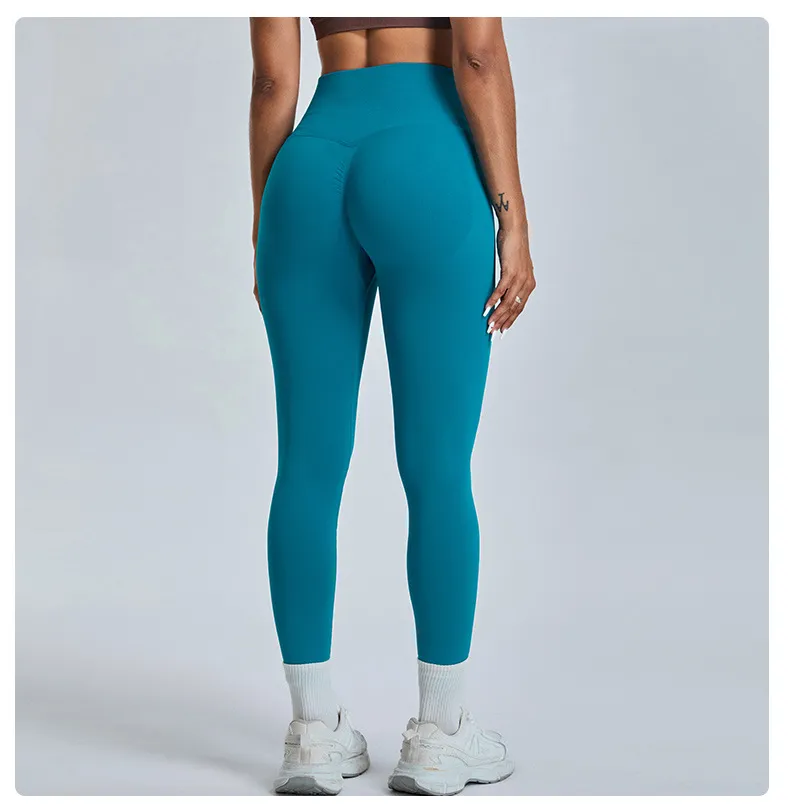 Pantalones de fitness ajustados sin costuras para deportes al aire libre, ropa de yoga de secado rápido