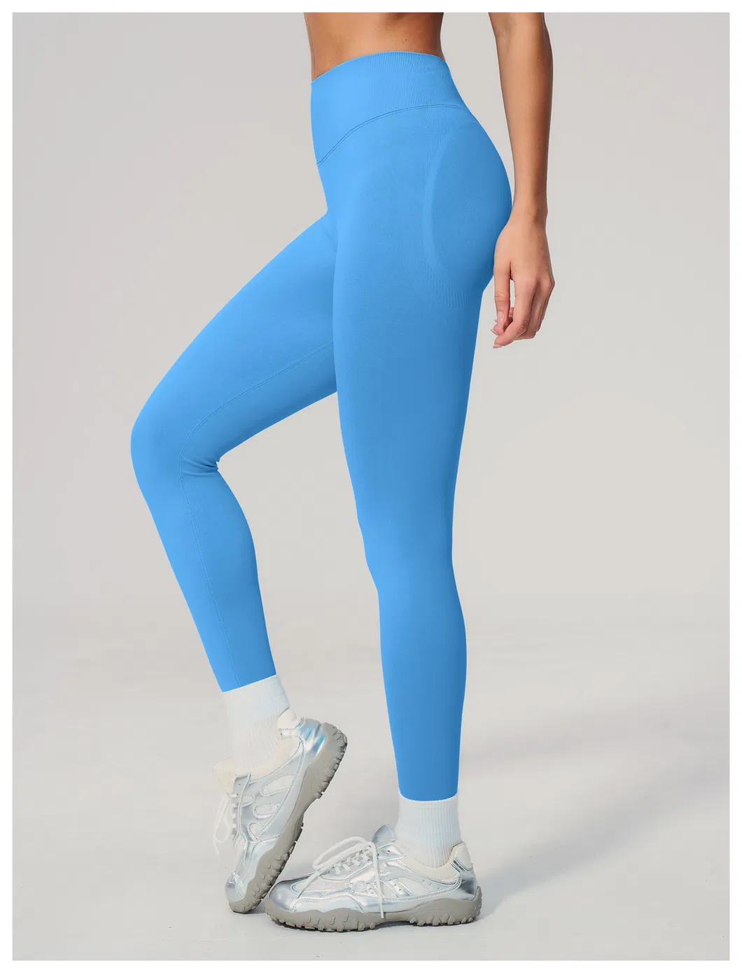 Mujeres mallas cortas de gimnasio sin costuras de alta elasticidad ajustadas para correr