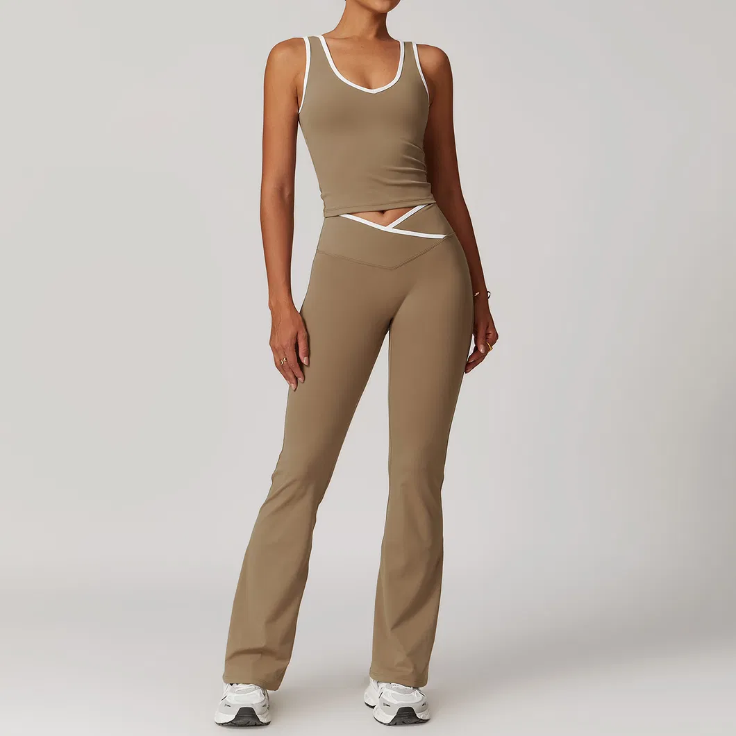 Leggings cortos de ejercicio de cintura alta con logo personalizado para deportes y yoga de mujer