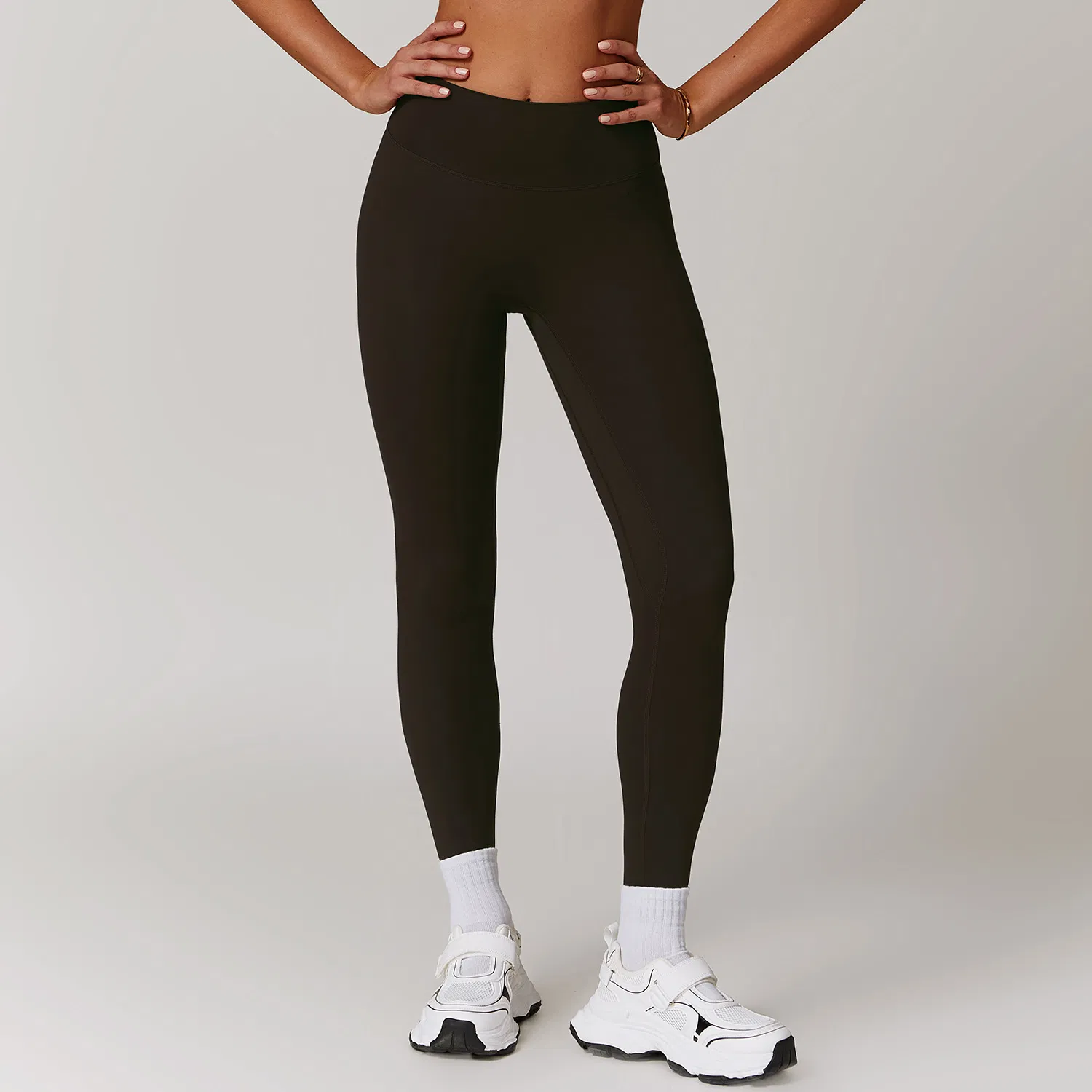 Pantalones de yoga de secado rápido, cepillados, control de abdomen, levantamiento de glúteos, pantalones de fitness de cintura alta