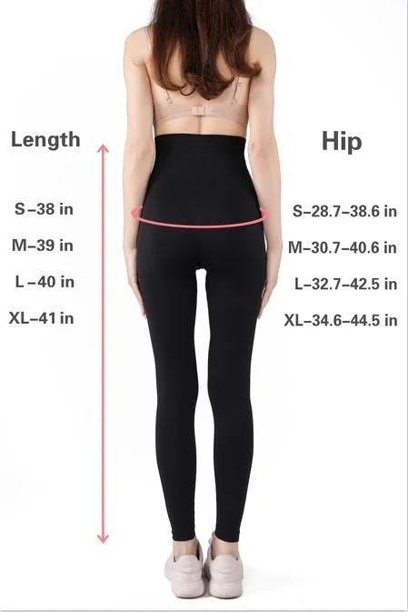 Modelo con leggings de maternidad ajustados