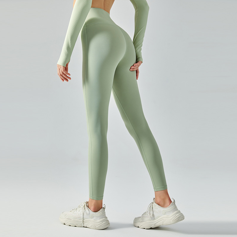Mejores Vendas Ropa de Yoga Tejido Nude Leggings de Yoga Pantalones de Compresión para Gimnasio