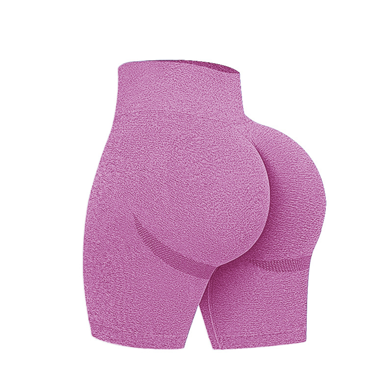 Shorts de entrenamiento de cintura alta para mujer, levantamiento de glúteos sexy, control de abdomen, pantalones de yoga ajustados con fruncido