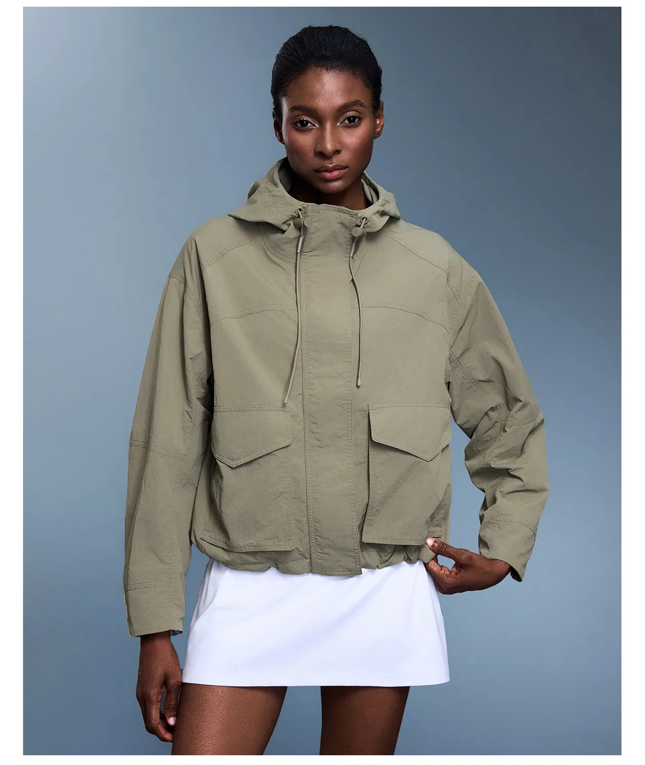 Chaqueta de yoga manga larga transpirable