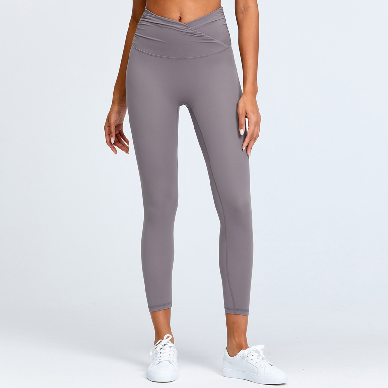 Pantalones de yoga de cintura alta para mujer, moda, fitness, elevación de caderas de alta gama, mallas deportivas, leggings para correr