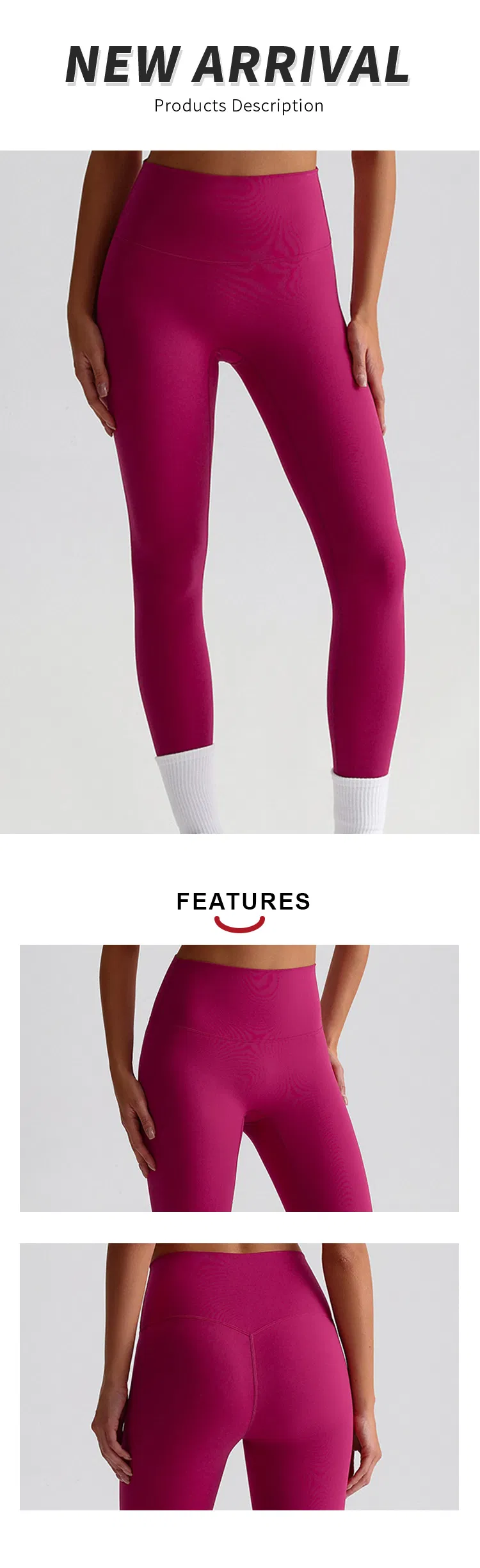 Pantalones de yoga desnudos europeos y americanos para mujeres sin líneas embarazosas