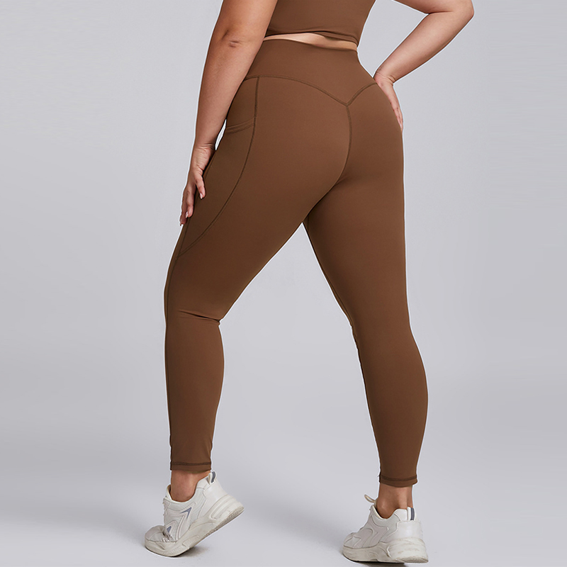 Pantalones de yoga de talla grande de cintura alta, control de abdomen, con bolsillo, levantamiento de glúteos, banda sin costuras, secado rápido, elásticos y opacos, colores para gimnasio, yoga y uso diario