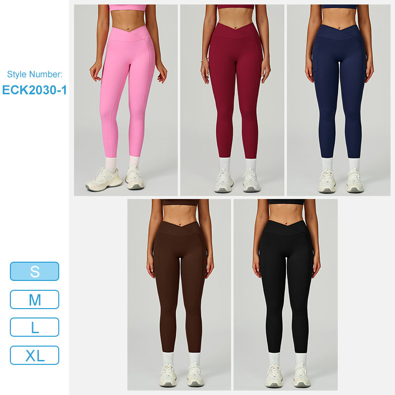 Mallas de yoga de cintura alta con cintura cruzada, mallas de yoga para mujeres, ropa deportiva al aire libre, mallas para correr