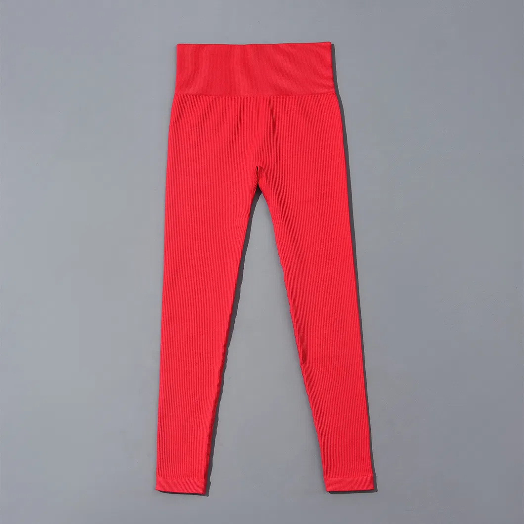 Buena calidad, grueso y fuerte tirante de hombro, sujetador de fitness con leggings de cintura alta a juego