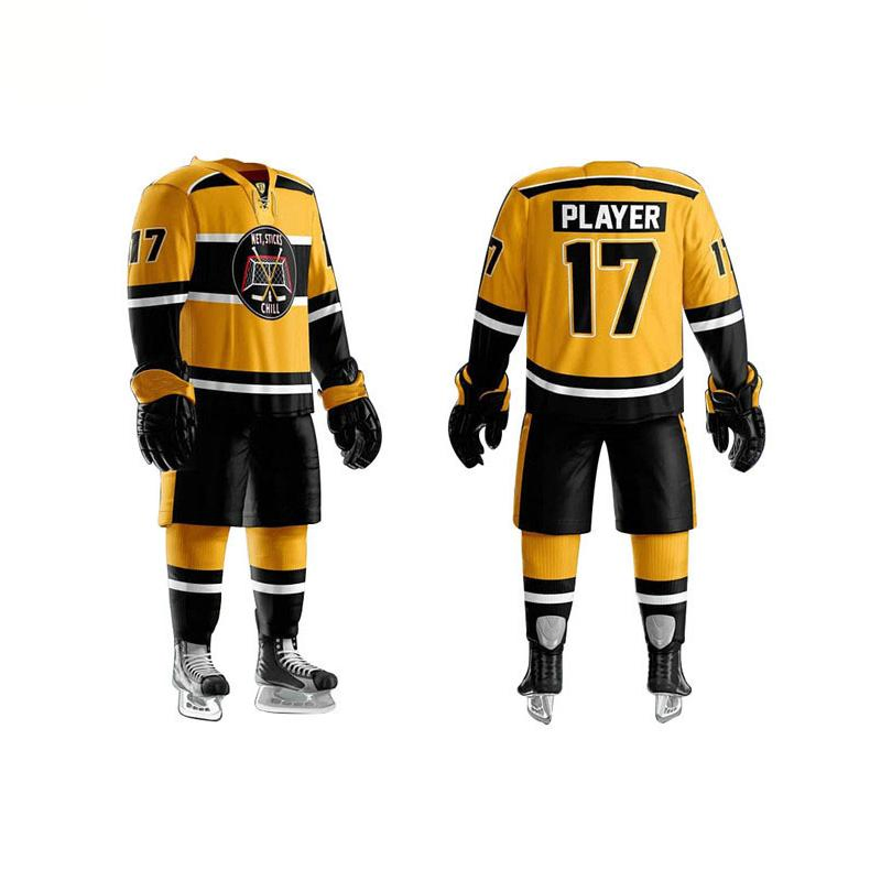 Precio de fábrica diseño OEM alto rendimiento ropa deportiva para adultos uniforme de hockey personalizado
