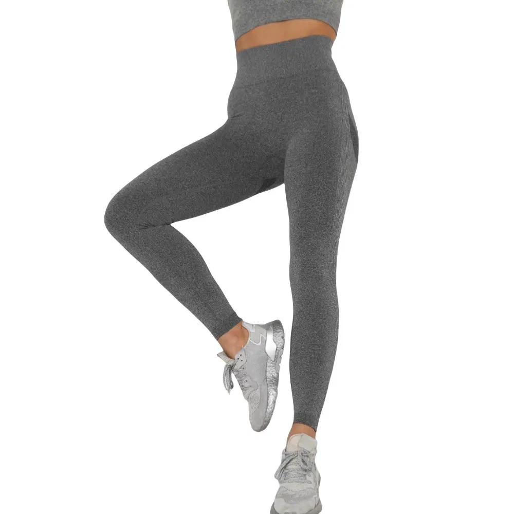 Pantalones de yoga sin costuras, levantamiento de glúteos, leggings de cintura alta para gimnasio, mallas deportivas para damas