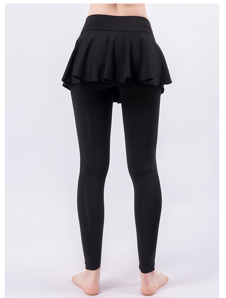 Pantalones deportivos para mujeres, ropa activa para el gimnasio, mallas de entrenamiento con falda
