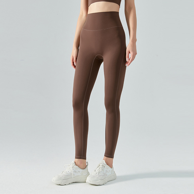 Mejores Vendas Ropa de Yoga Tejido Nude Leggings de Yoga Pantalones de Compresión para Gimnasio