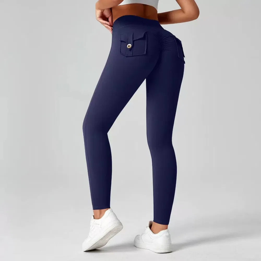 Mujeres Deportes Amazon Venta Caliente Ropa Levanta Glúteos Control de Abdomen Leggings de Yoga Gimnasio