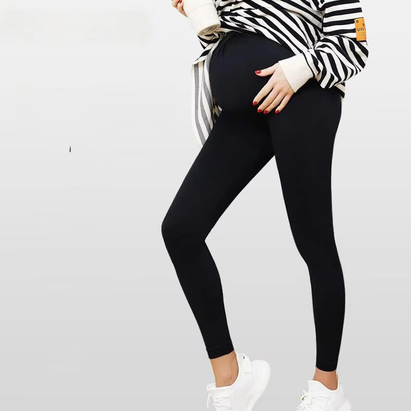 Leggings de yoga de maternidad para mujer, sin costuras, de cintura alta