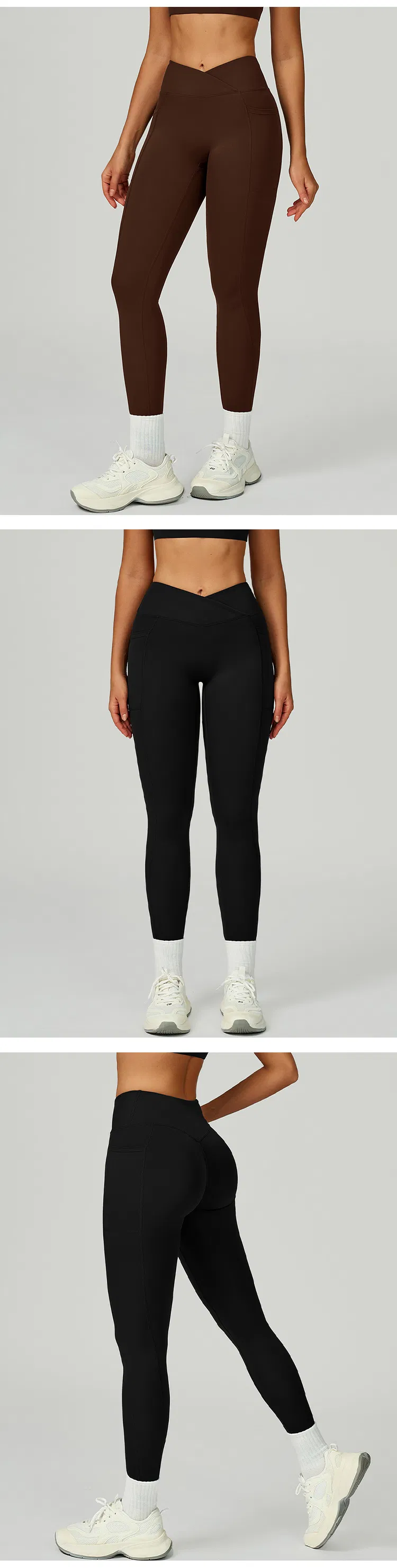 Mallas de yoga de cintura alta con cintura cruzada, mallas de yoga para mujeres, ropa deportiva al aire libre, mallas para correr