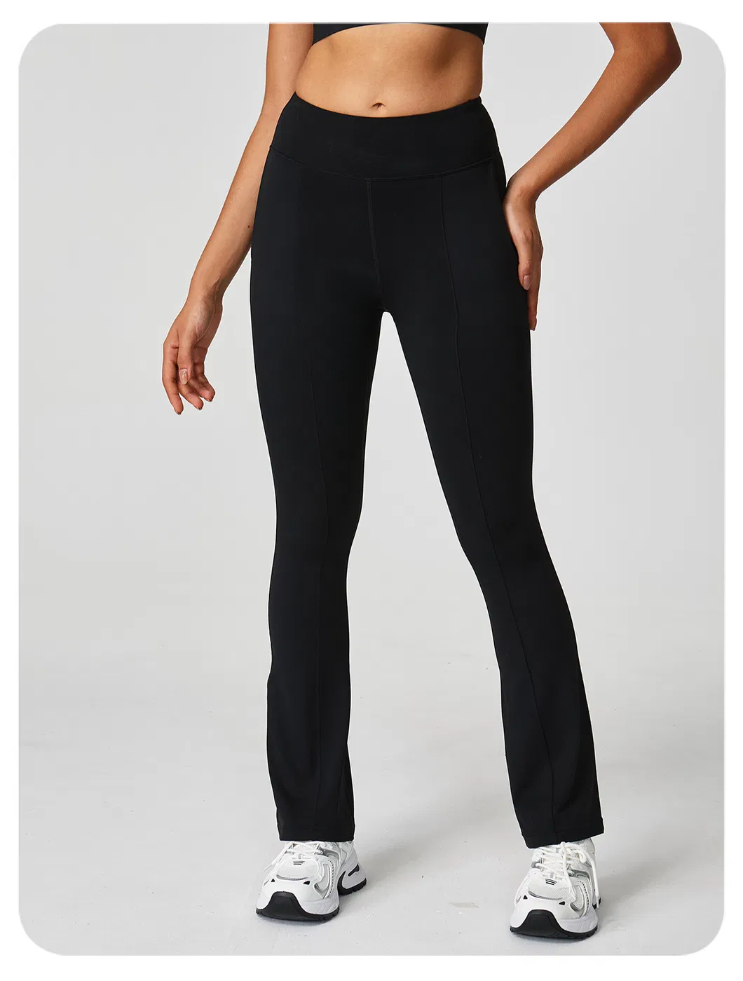 Pantalones de compresión de yoga de tela nude, mallas de yoga de venta caliente