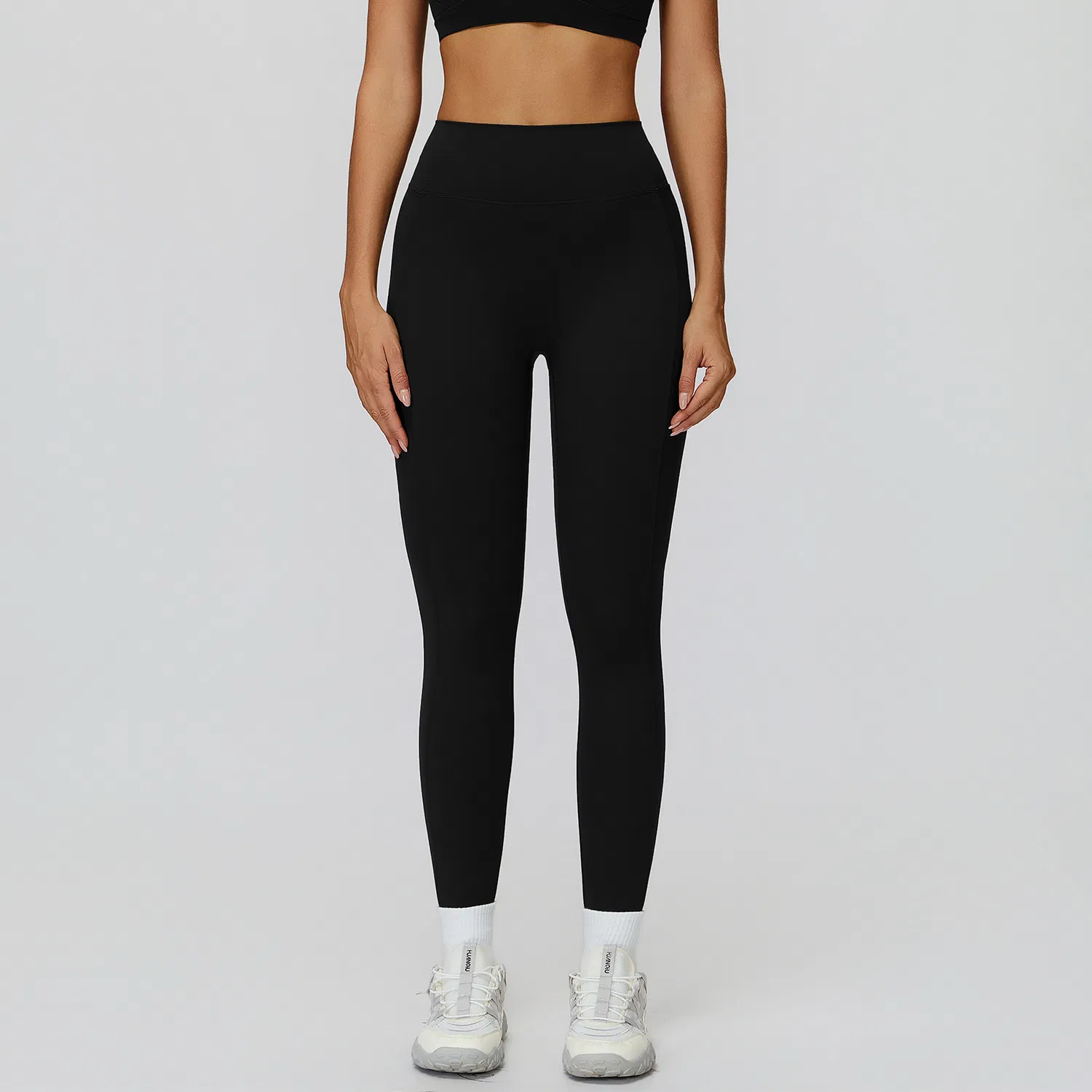Pantalones de yoga cepillados, mallas de cintura alta con fruncido para mujeres, para correr al aire libre, ropa deportiva y de fitness