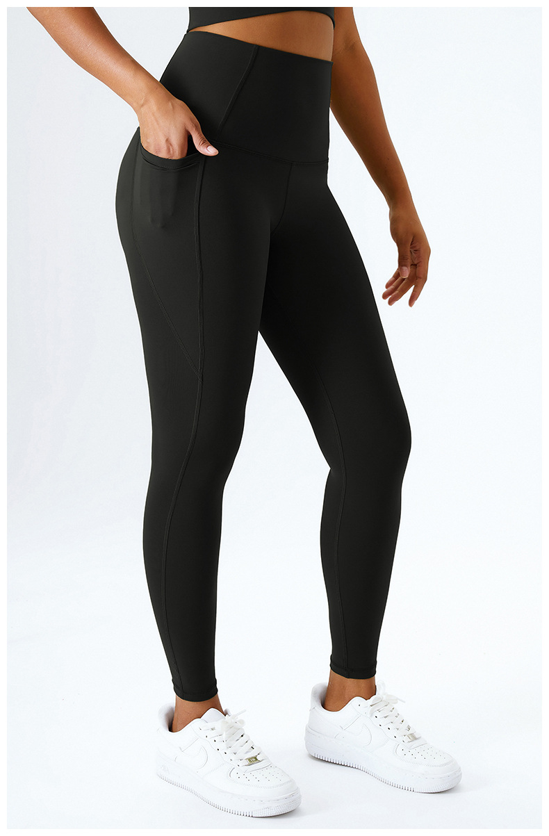 Mallas de mujer para yoga con bolsillos, pantalones deportivos de cintura alta, mallas deportivas