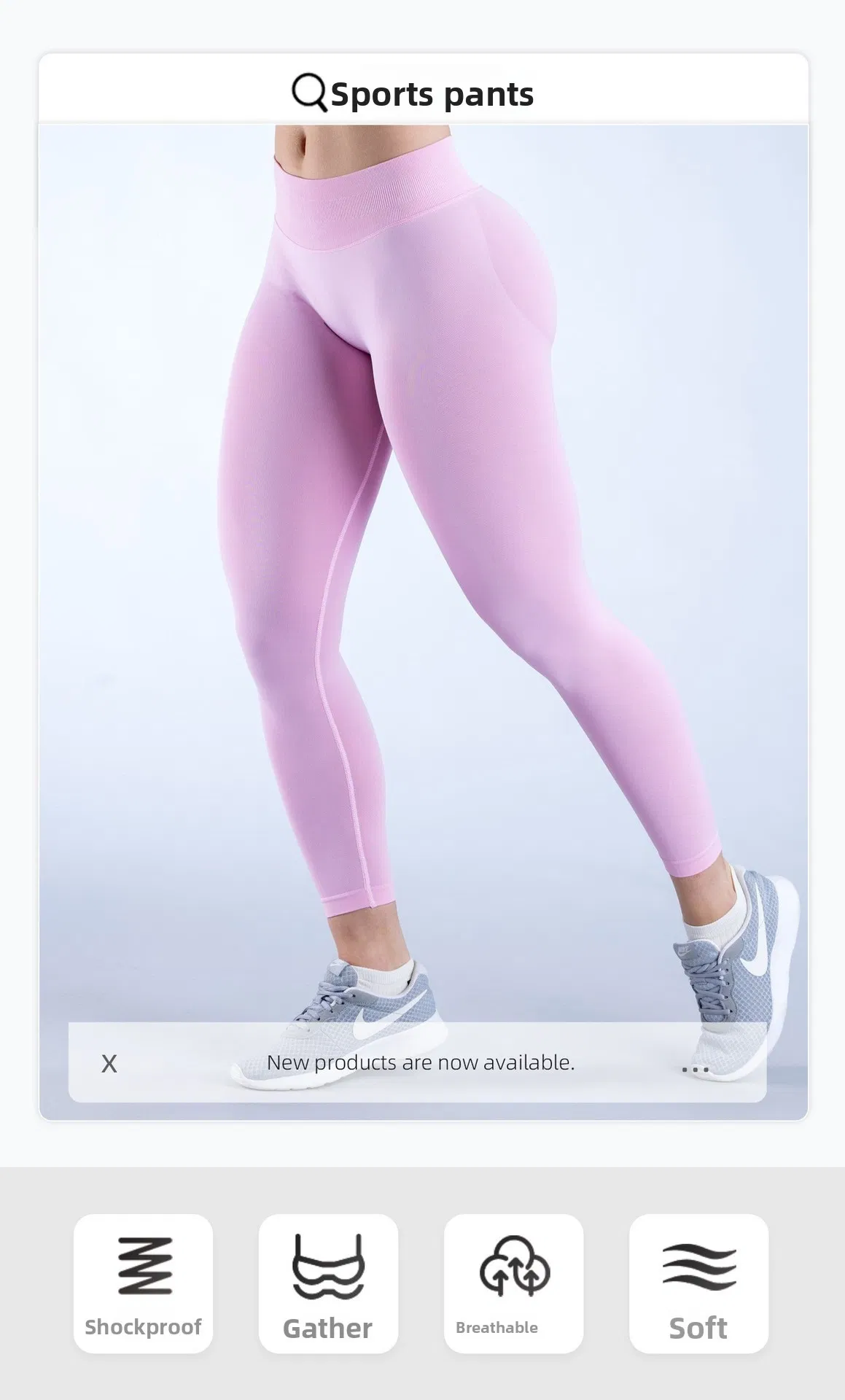 Detalle de pantalones de yoga