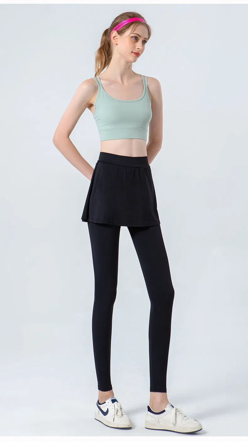 Mallas de cintura alta para mujer Qumor, falda plisada para tenis, ropa deportiva de otoño e invierno, pantalones de yoga