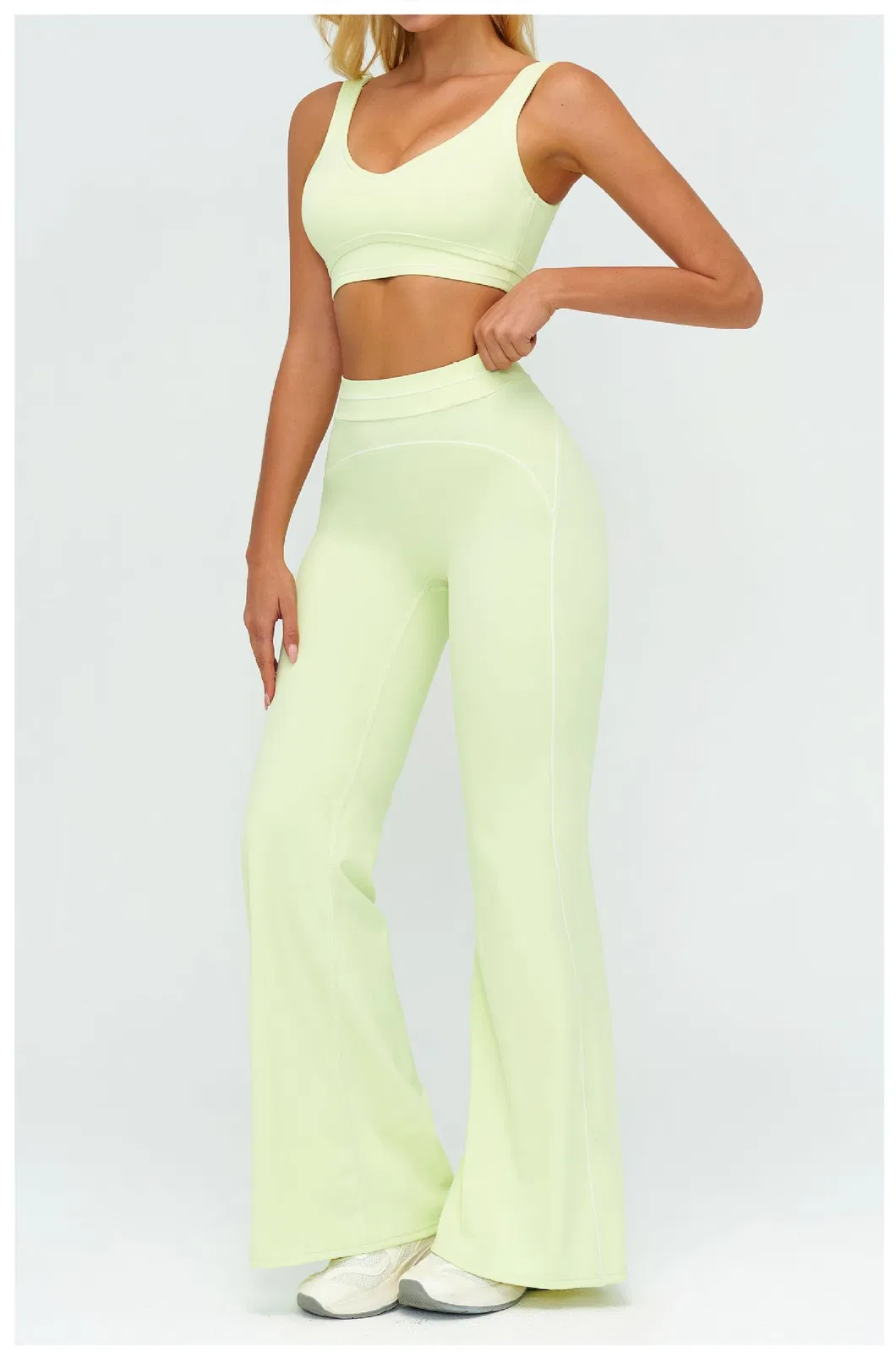 Presentación de pantalones de yoga