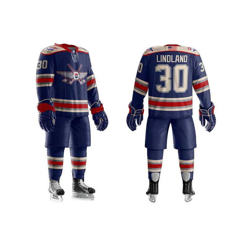 Precio de fábrica diseño OEM alto rendimiento ropa deportiva para adultos uniforme de hockey personalizado