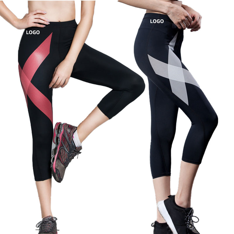 Pantalones de compresión de talla grande para mujer, pantalones deportivos ajustados para correr, pantalones recortados para entrenamiento, pantalones de yoga, pantalones de fitness de secado rápido