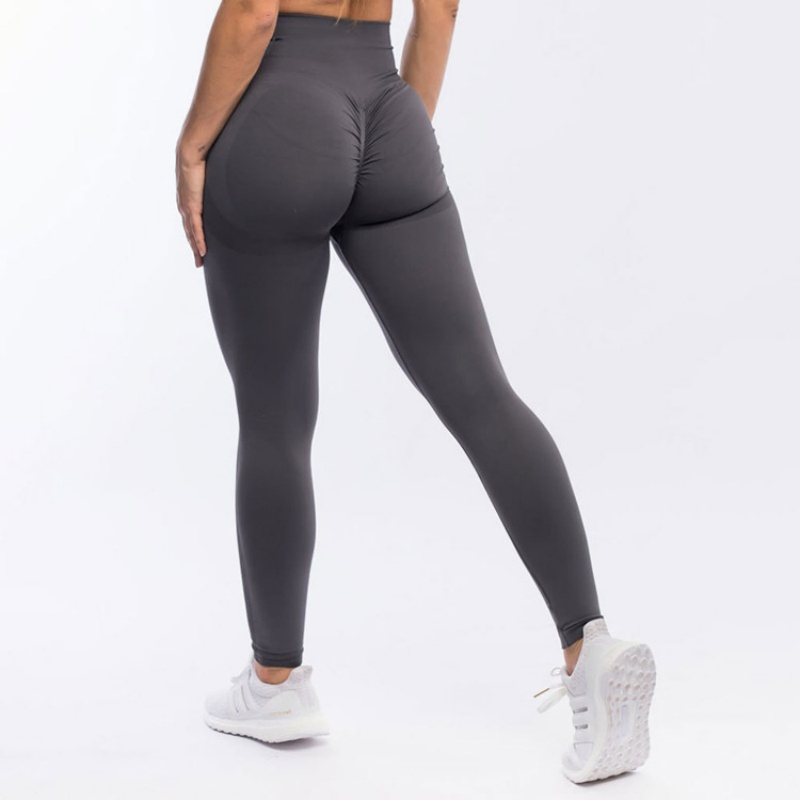 Mujeres de alta elasticidad, pantalones de compresión de cintura alta, mallas sin costuras, pantalones de yoga