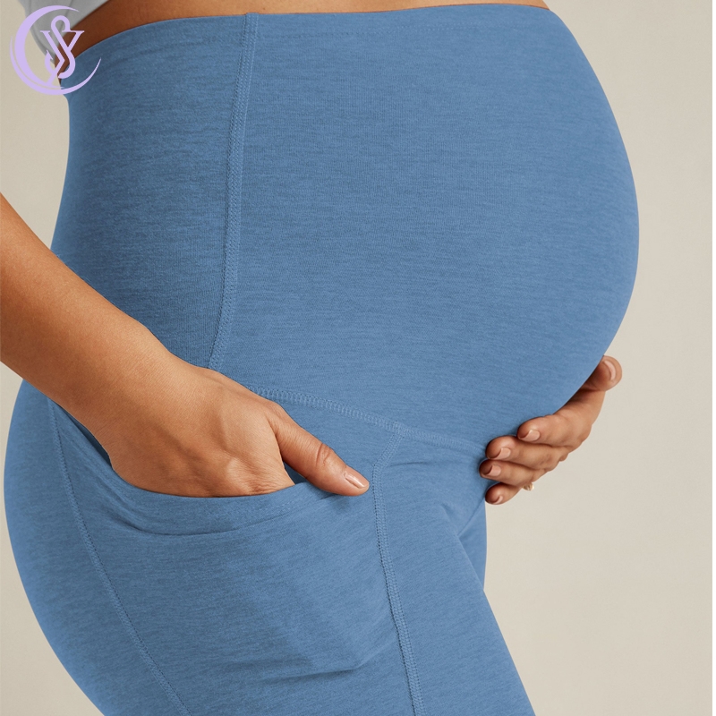 Pantalones de maternidad para yoga con soporte atlético para el vientre, ideales para hacer ejercicio