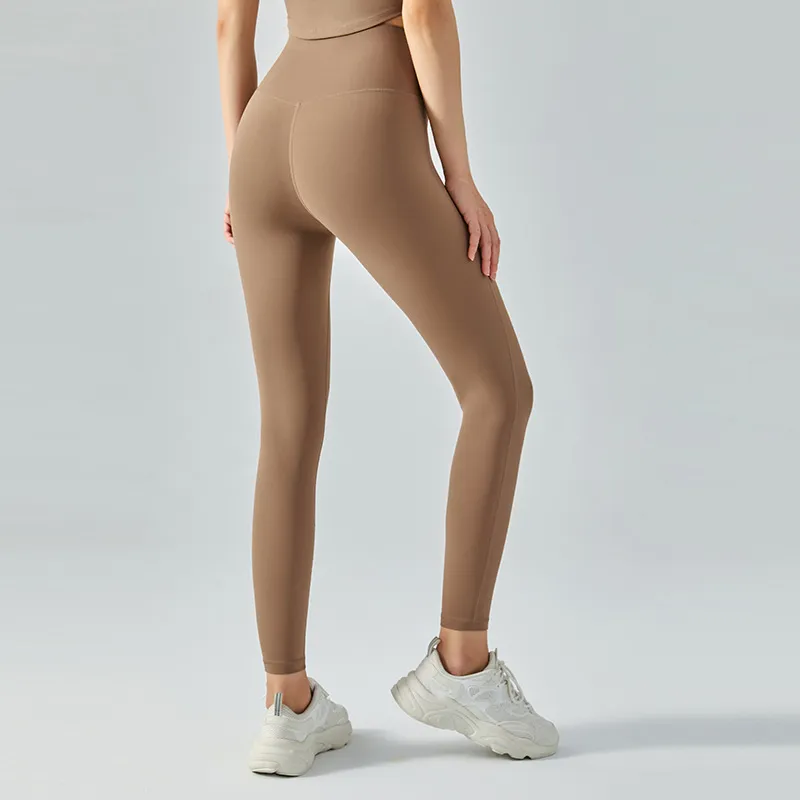 Mejores Vendas Ropa de Yoga Tejido Nude Leggings de Yoga Pantalones de Compresión para Gimnasio