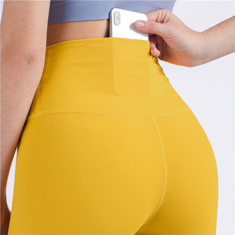 Mallas de gimnasio deportivas de nylon con cintura alta de color personalizado para mujeres