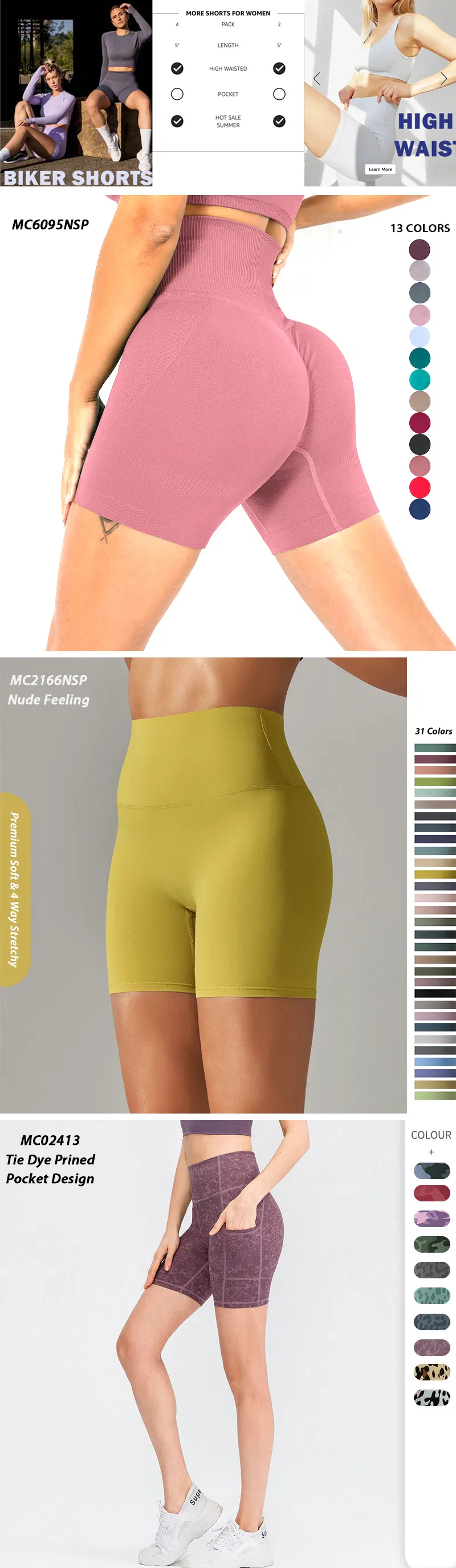 Pantalones cortos tipo Biker