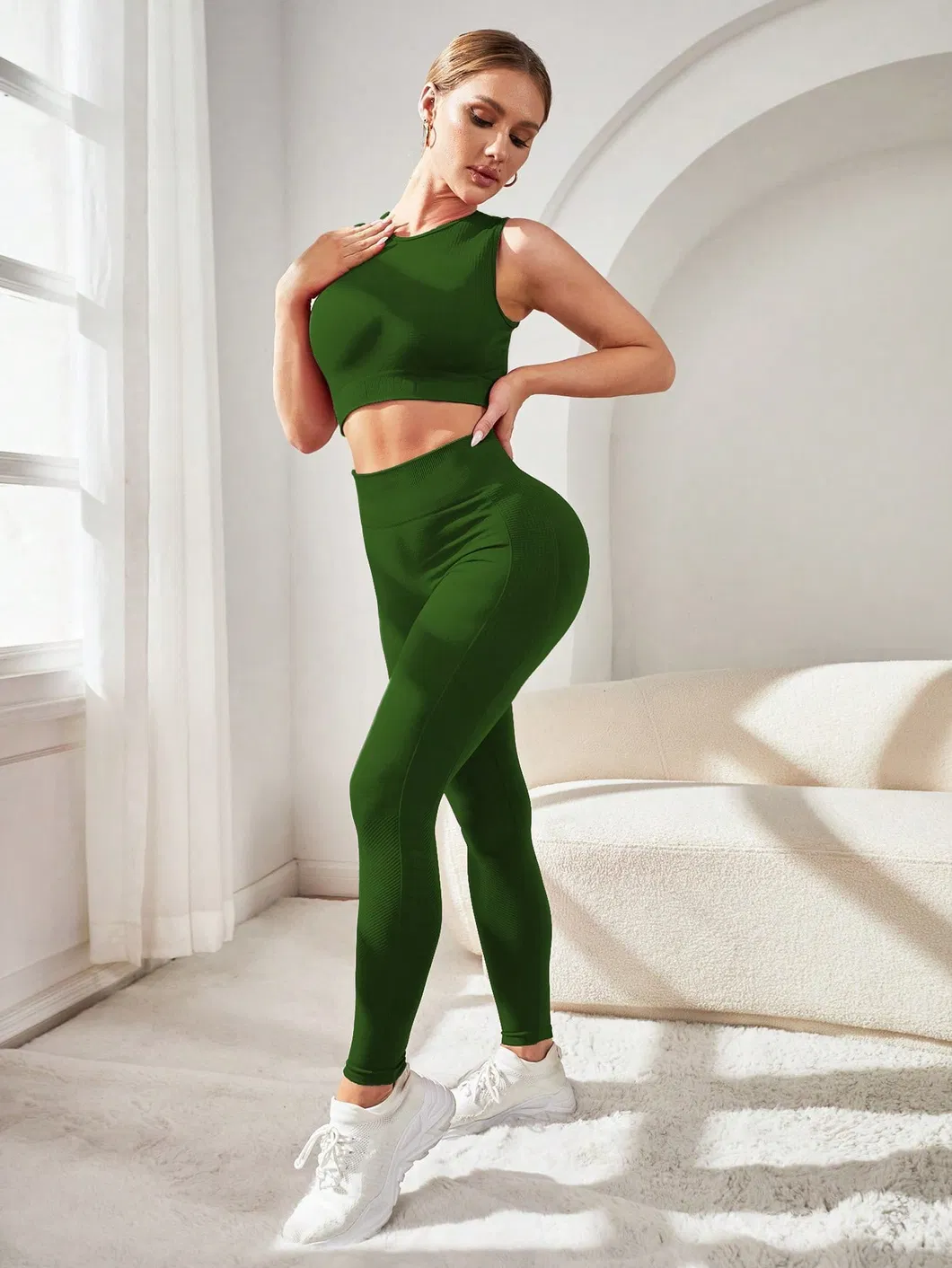 Ropa de pantalones de compresión activa de alto rendimiento personalizada al por mayor para deportes y fitness