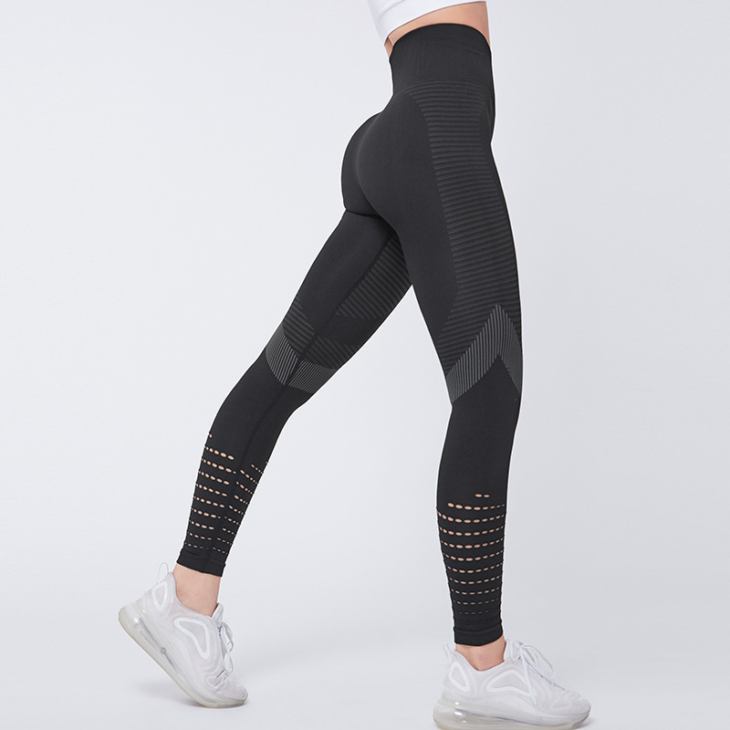 Mujeres Pantalones de Yoga Sin Costuras con Aberturas Mallas de Gimnasio Pantalones de Fitness para Correr Ropa Deportiva Leggings