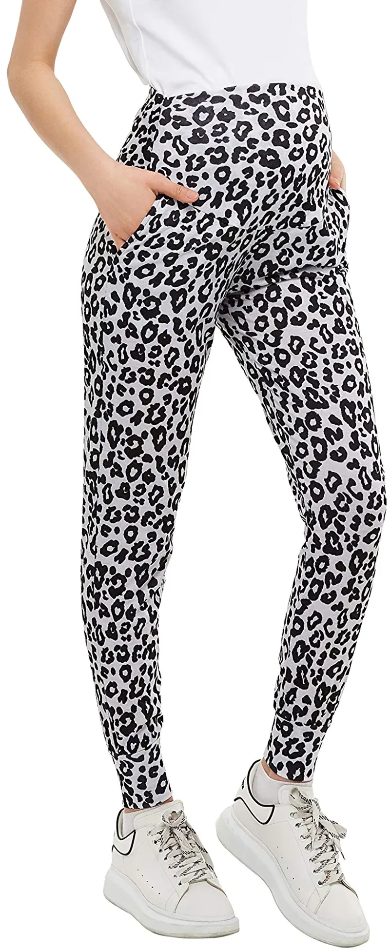 Pantalones de maternidad para yoga con soporte atlético para el vientre durante el embarazo