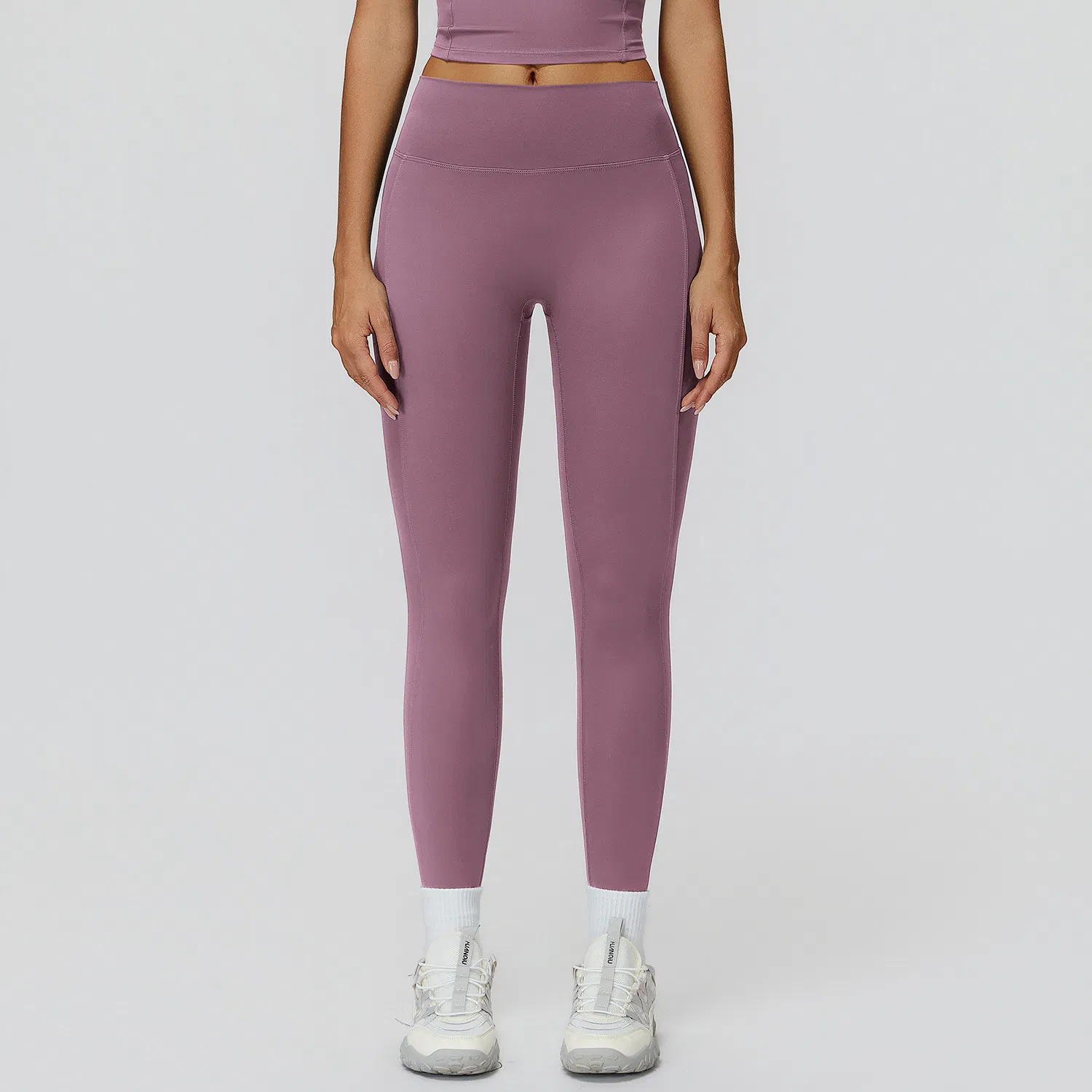 Pantalones de yoga cepillados, mallas de cintura alta con fruncido para mujeres, para correr al aire libre, ropa deportiva y de fitness