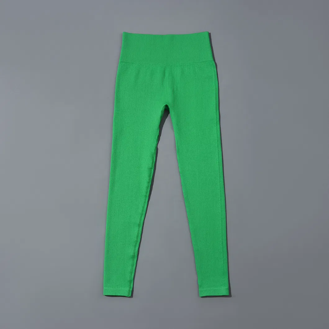 Buena calidad, grueso y fuerte tirante de hombro, sujetador de fitness con leggings de cintura alta a juego