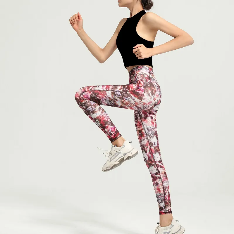 OEM Logo Personalizado Mujeres Fitness Diseño Especial Impreso Leggings de Serpiente con Efecto de Levantamiento de Glúteos Pantalones de Yoga