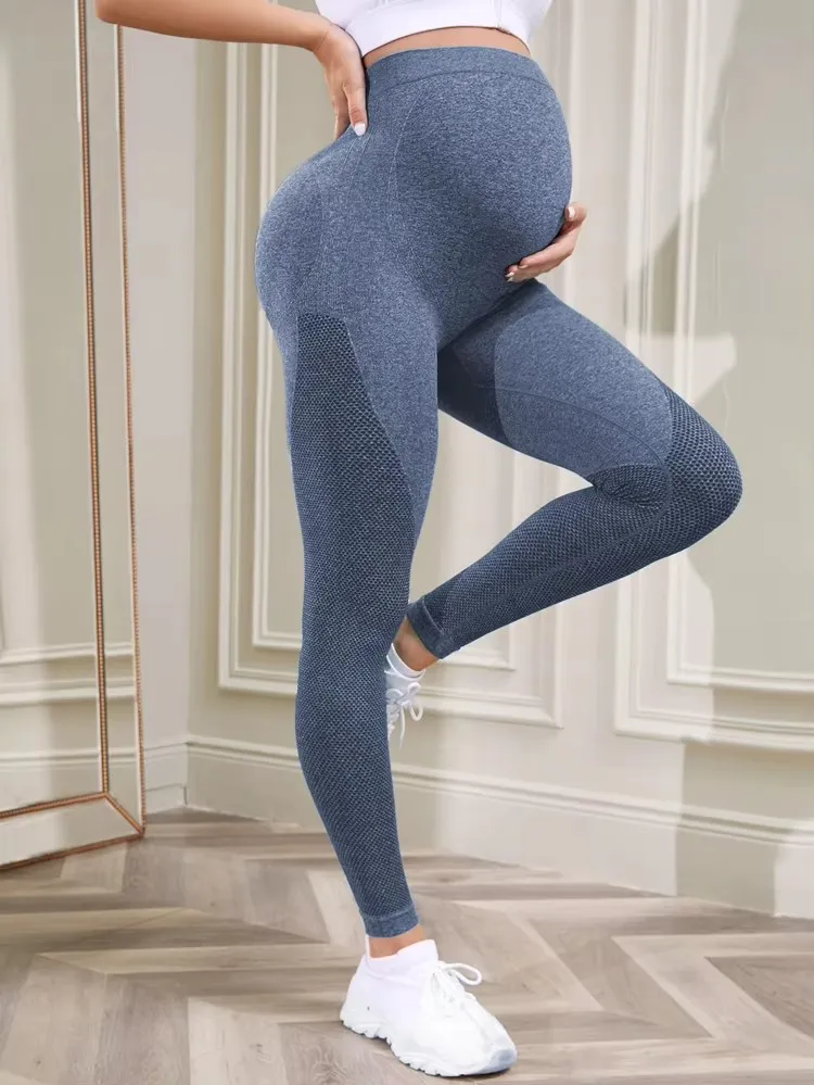 Ropa deportiva de maternidad, leggings de yoga de cintura alta, de longitud completa